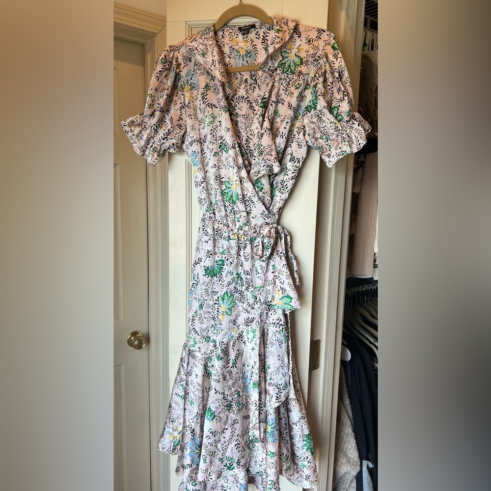 Buffalo David Bitton Pink Floral Midi Dress